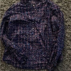 Women’s Blue and Pink Patterned Shirt